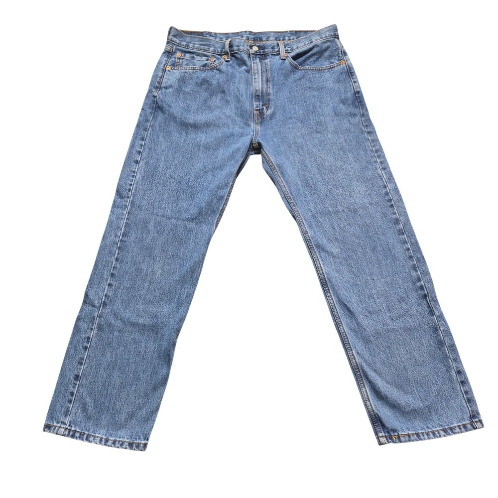 Levis 505 Regular Fit Straight Leg Mens Jeans Blue Denim W38 L30 00505-4891
